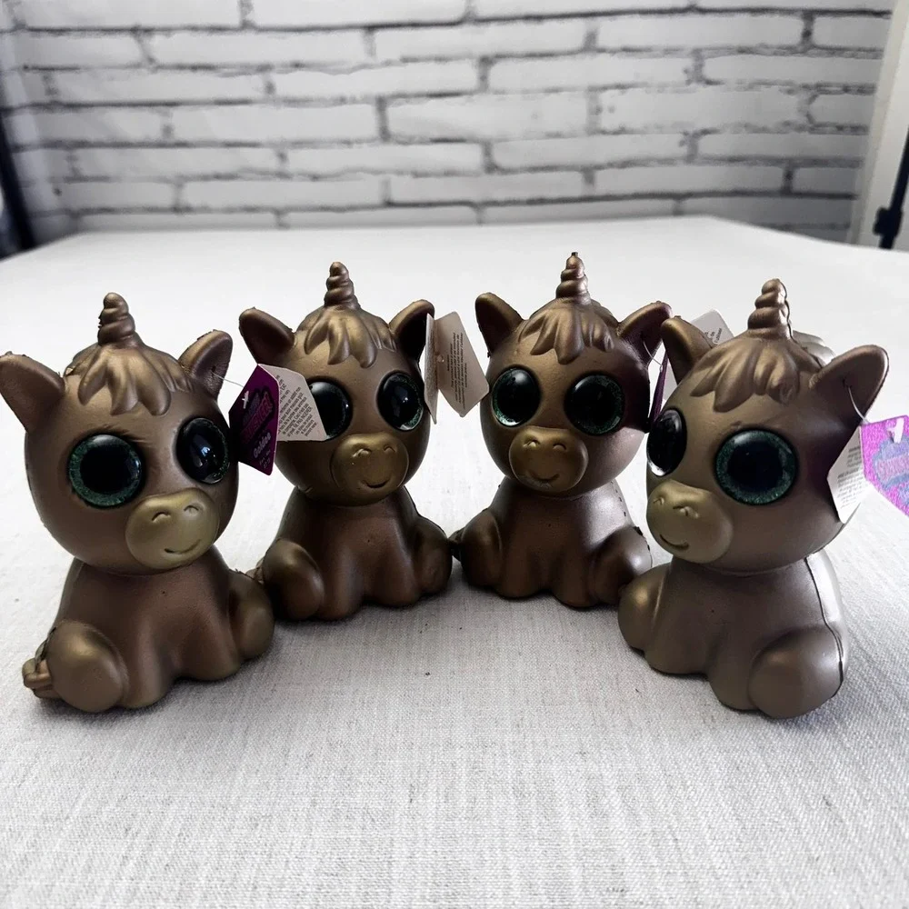Grin Studios Amazing Squishee Unicorn Goldee Scribbles 6pc Lot/Set New with Tags